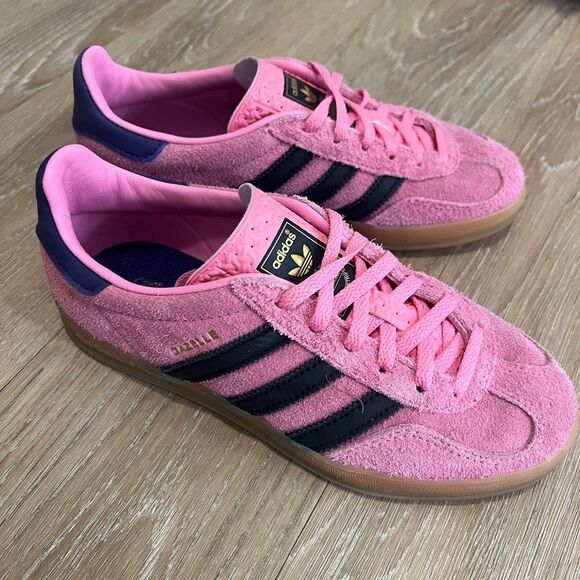 Adidas Gazelle Indoor W Pink Bliss Purple Suede Sneakers - Size 5 1/2 - Picture 1 of 2